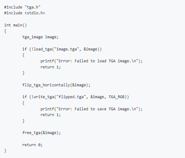 libtga Screenshot